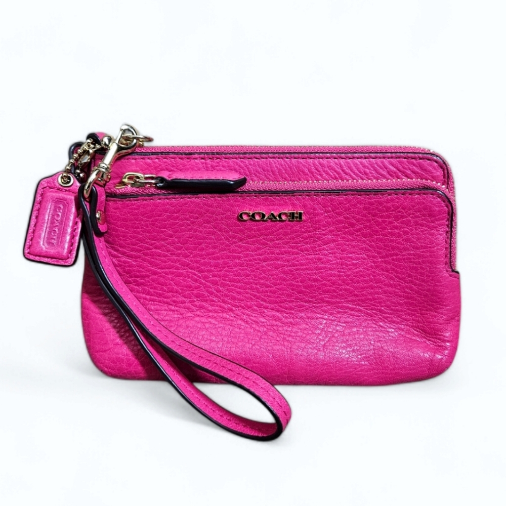 Coach Pink Leather Wristlet